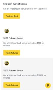 Binance welcom bonus